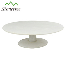 White Round Marble Stone Cake Stand